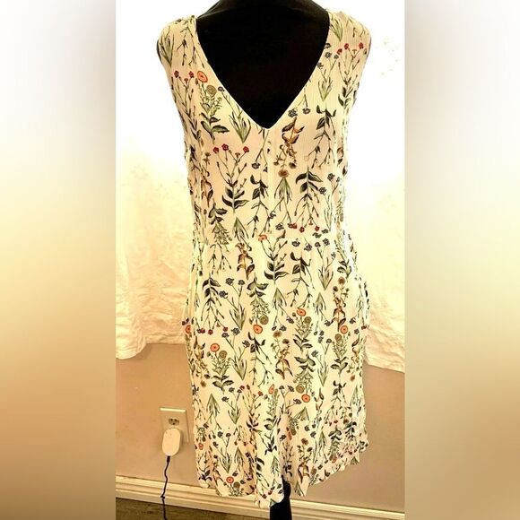 Rachel Ashwell Cottagecore Botanical Midi Dress V-neck Sleeveless Garden Style - Picture 5 of 15